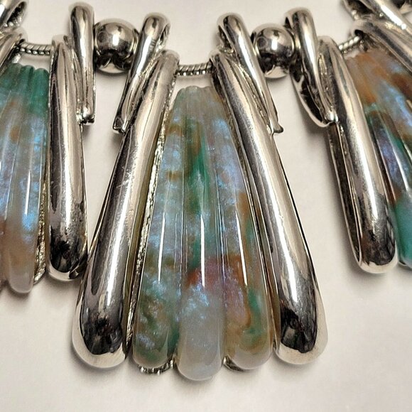 Colourful Bib Statement Necklace - Picture 16 of 16